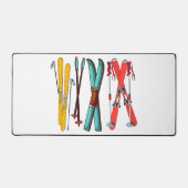 スキーおもしろいスカラフルカイエ デスクマット (正面)