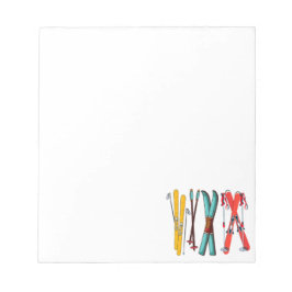 スキーおもしろいスカラフルカイエ ノートパッド