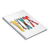 スキーおもしろいスカラフルカイエ ノートブック (右側)