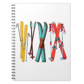スキーおもしろいスカラフルカイエ ノートブック (正面)