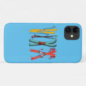 スキーおもしろいスカラフルカイエ Case-Mate iPhoneケース (裏面(横))