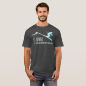 スキーおもしろいノンノキュート冬スキーギフト Tシャツ (正面フル)