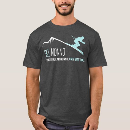 スキーおもしろいノンノキュート冬スキーギフト Tシャツ (正面)