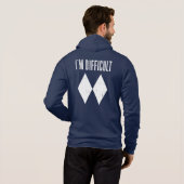 スキーおもしろいパパ誕生日ウィンタースポーツ パーカ (裏面フル)