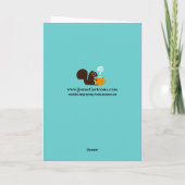 スキーおもしろいホリデーカード – バニースロープクリスマス シーズンカード (裏面)