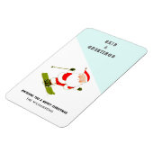 スキーおもしろいホリデーカード マグネット (左側)