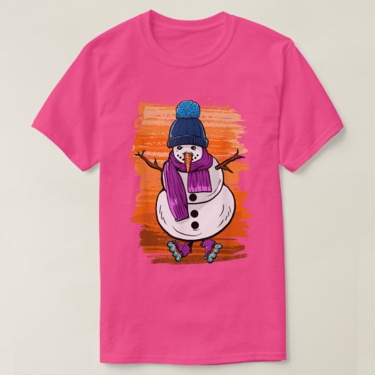 スキーおもしろい付き雪男 Tシャツ (デザイン正面)