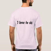 スキーおもしろいTシャツ Tシャツ (裏面)
