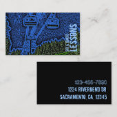 スキーおよび板レッスンカスタマイズ可能な名刺 名刺 (正面/裏面)