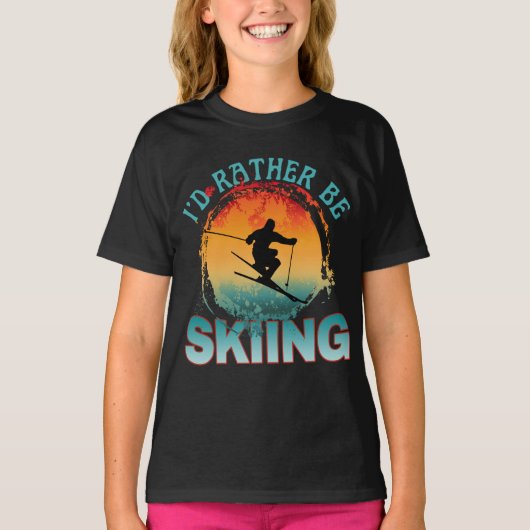 スキーができたら最高のTシャツ Tシャツ (正面)