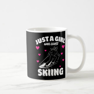 スキーが大好きな女の子、スキー好き コーヒーマグカップ