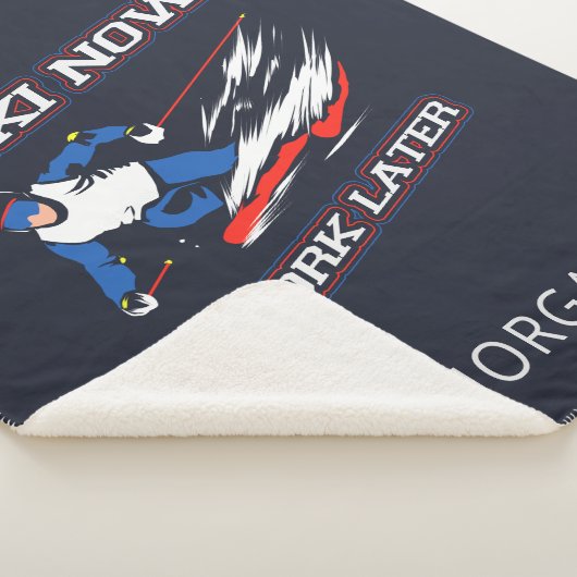 スキーが後でスキーのファンを増パーソナライズされたやす シェルパブランケット (3/4)