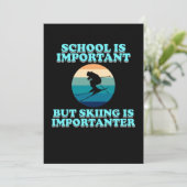スキーこそが最も重要なスキー スノーボード スポーツ サンキューカード (スタンド正面)