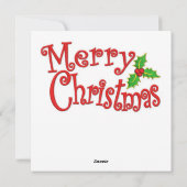 スキーするサンタのグリーティングカード シーズンカード (裏面)