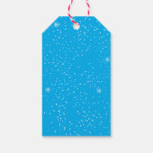 スキーする雪だるま ギフトタグ (裏面)