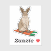 スキーでスキーヤーとしてウサギ シール (シート)