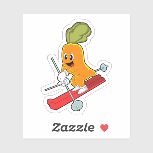 スキーでスキーヤーとしてニンジン シール (シート)