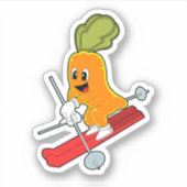 スキーでスキーヤーとしてニンジン シール (正面)