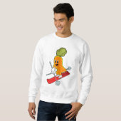 スキーでスキーヤーとしてニンジン スウェットシャツ (正面フル)