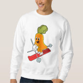 スキーでスキーヤーとしてニンジン スウェットシャツ (正面)