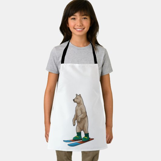 スキーでスキーヤーとしてベア エプロン (インサイチュ)