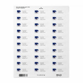 スキーで山を下る ラベル (フルシート)