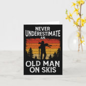 スキーで老人の実力を過小評価するな カード (黄色い花)