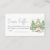 スキーで親になる ベビーシャワー おむつくじ エンクロージャーカード (正面)