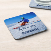 スキーで転げ落ちる面白いモチベーション 雪 スキー コースター (左側)