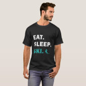 スキーとスノーボード食べ-  Sleep Ski Tシャツ (正面フル)