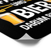 スキーとビールのアプレースキーパーティーのコスチューム冬のスポ ポスター (角)