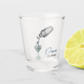 スキーとマティーニ ショットグラス (正面)