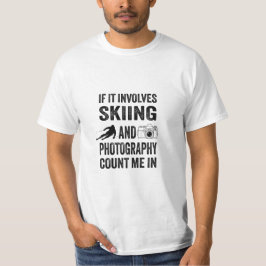 スキーと写真 - スポーツカメラマンギフト Tシャツ