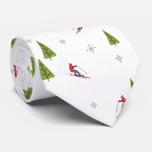 スキーと松 ネクタイ (ロール)