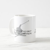 スキーにまたはスキーをしないため コーヒーマグカップ (正面左)