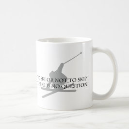 スキーにまたはスキーをしないため コーヒーマグカップ