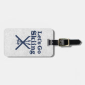 スキーに行く ラゲッジタグ (正面横)