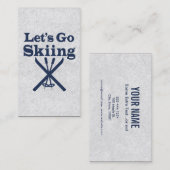 スキーに行く 名刺 (正面/裏面)
