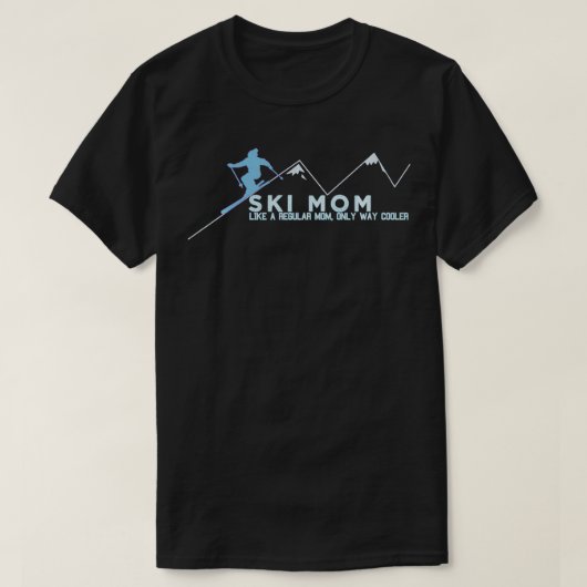 スキーのお母さんスキーギフト Tシャツ (デザイン正面)