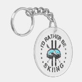 スキーのスキーヤーをやりたい キーホルダー (正面左)