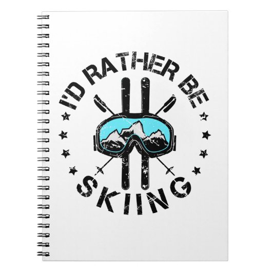 スキーのスキーヤーをやりたい ノートブック (正面)