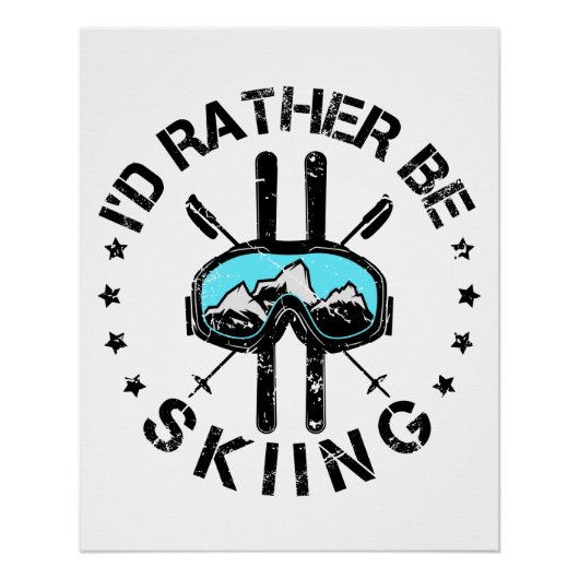 スキーのスキーヤーをやりたい ポスター (正面)