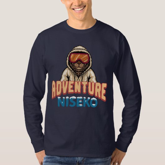 スキーのスノーボ日本のード Tシャツ (正面)