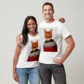 スキーのセーターの猫2 Tシャツ (ユニセックス)