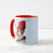 スキーのセーターを着た犬 マグカップ (正面左)