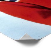 スキーのセーターを着た猫 ポスター (角)