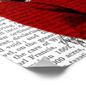 スキーのセーターを着た猫 ポスター (角)