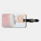 スキーのセーターを着た猫 ラゲッジタグ (裏面横)