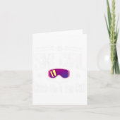 スキーの女の子が私をキャッチもしできる カード (正面)