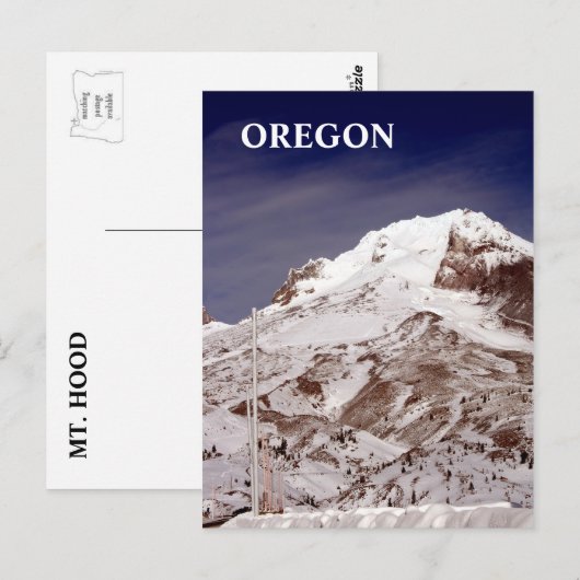 スキーの季節 ポストカード (正面/裏面)